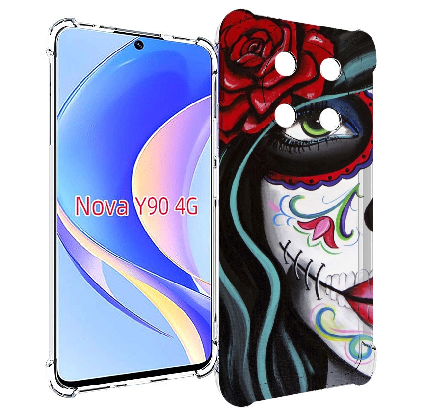 

Чехол MyPads девушка в масочке расписная женский для Huawei Nova Y90 (CTR-LX1), Tocco