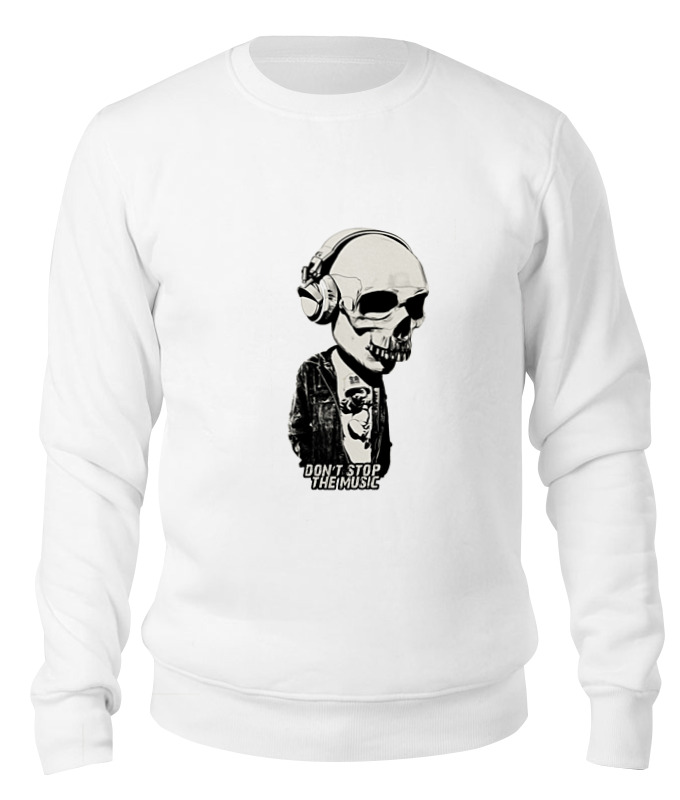 

Свитшот Printio Don't stop the music белый 2XL, Don't stop the music