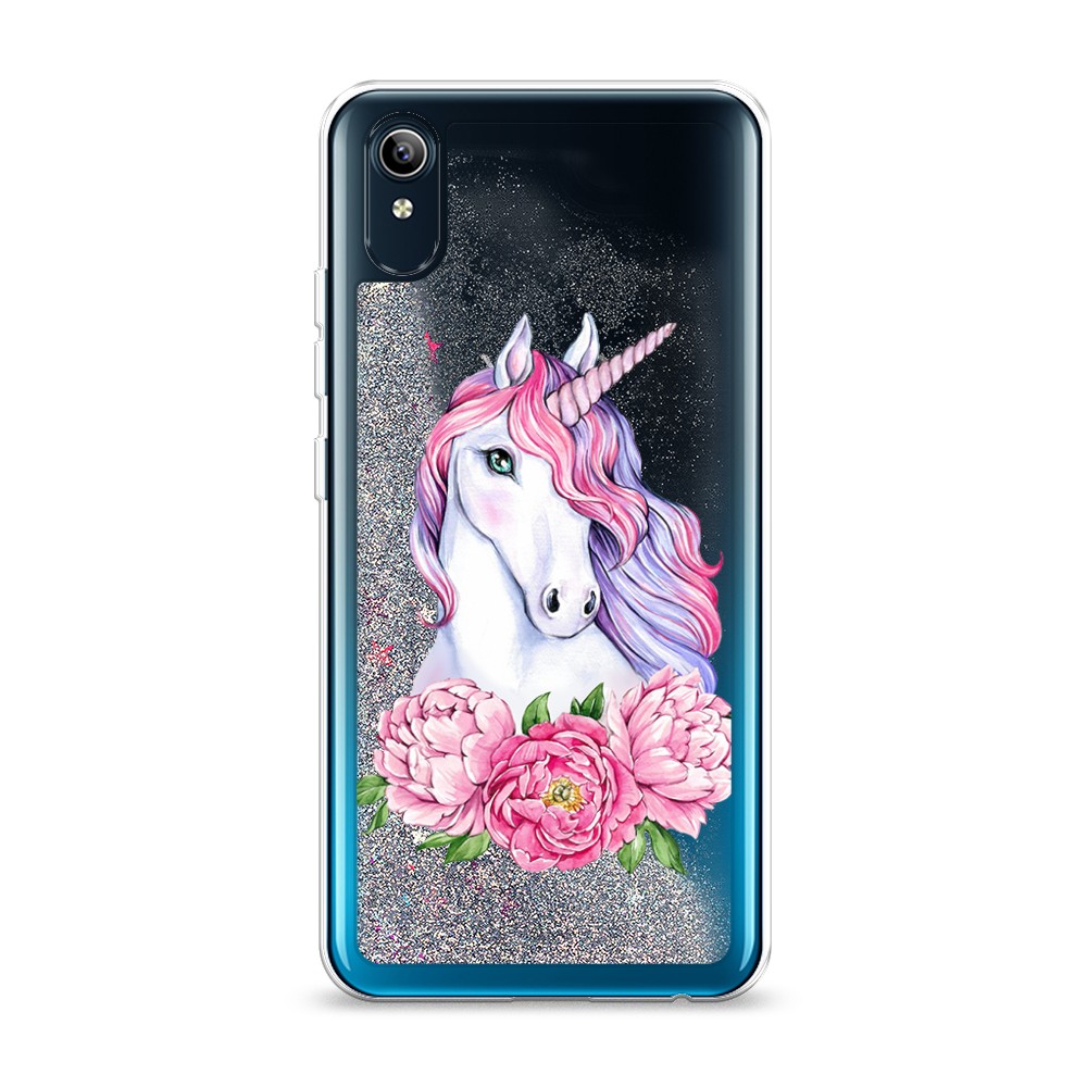 

Чехол Awog на Vivo Y91c/Y1s "Единорог с пионами", Разноцветный, 262891-1
