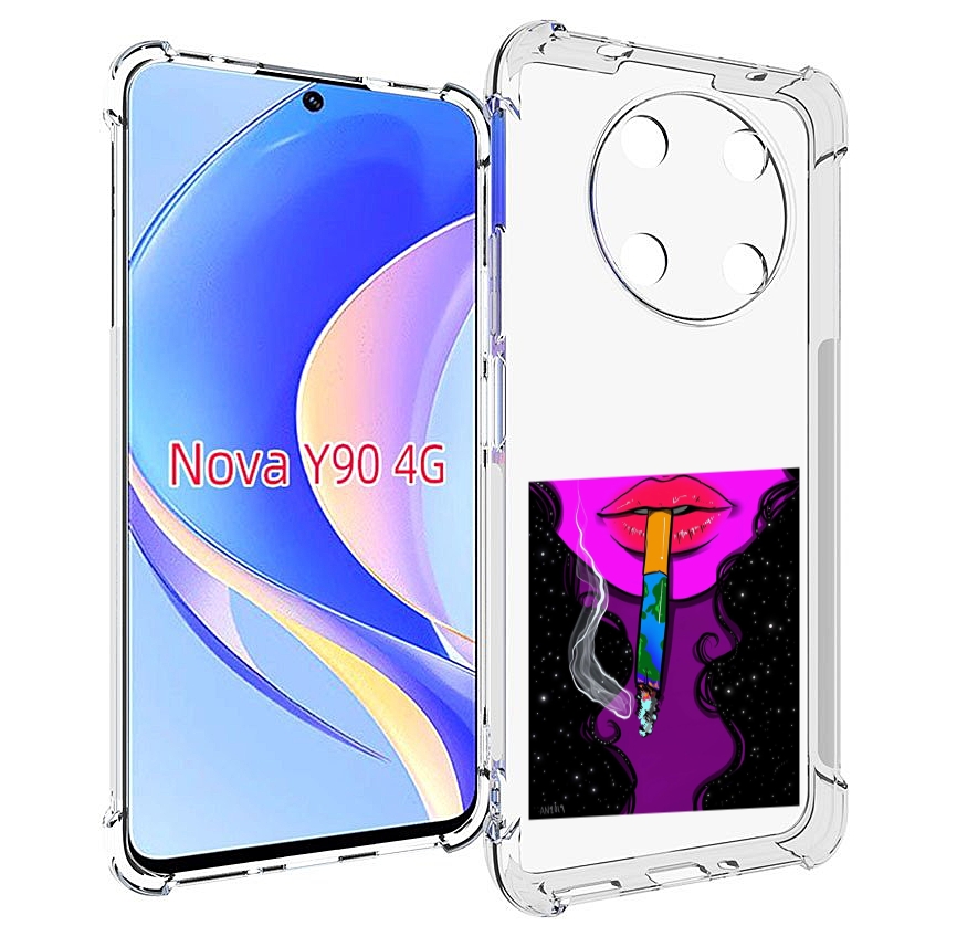 

Чехол MyPads девушка курит землю женский для Huawei Nova Y90 (CTR-LX1) / Enjoy 50 Pro, Tocco