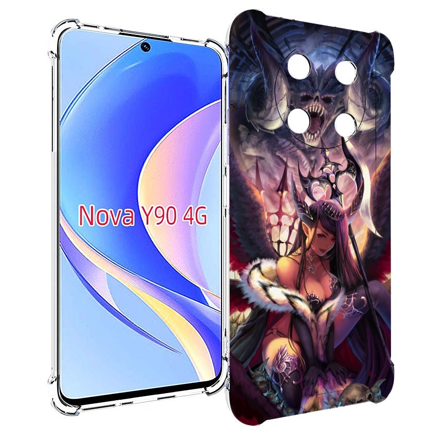 

Чехол MyPads девушка с демоном на фоне женский для Huawei Nova Y90 (CTR-LX1), Tocco