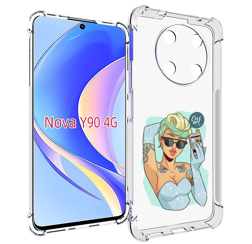 

Чехол MyPads девушка с короткой стрижкой женский для Huawei Nova Y90 (CTR-LX1), Tocco
