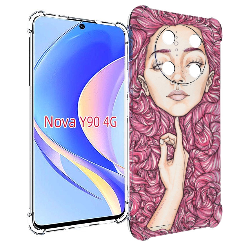 

Чехол MyPads девушка утонула в волосах женский для Huawei Nova Y90 (CTR-LX1), Tocco