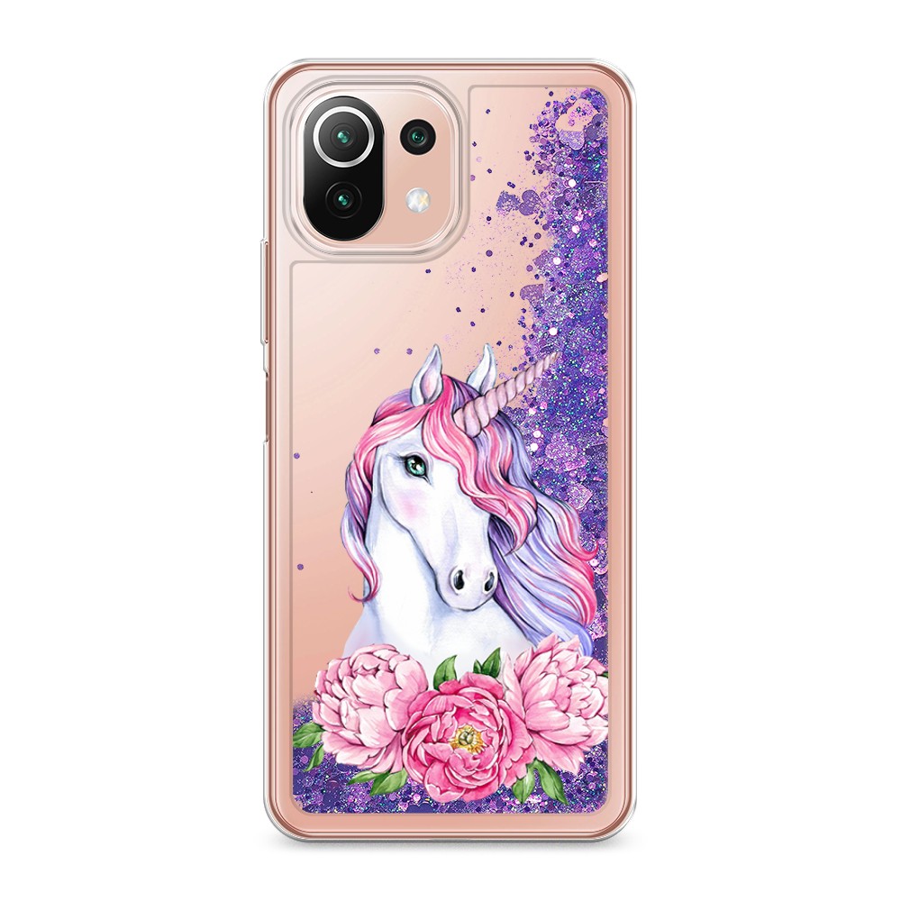 

Чехол Awog на Xiaomi Mi 11 Lite "Единорог с пионами", Разноцветный, 310292-1