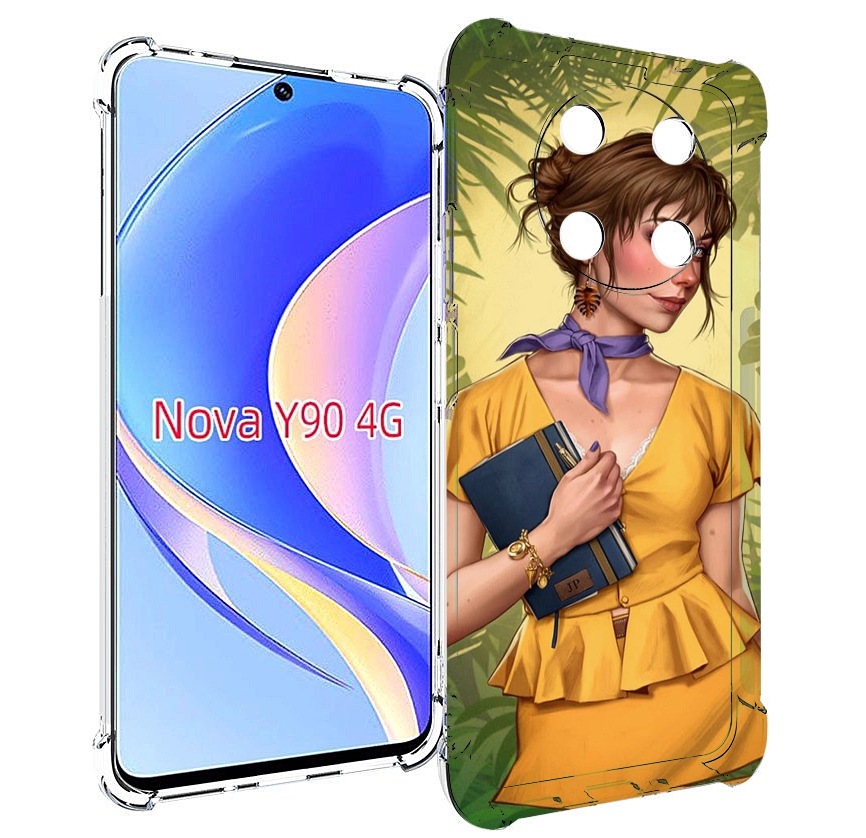 

Чехол MyPads девушка-в-зелени женский для Huawei Nova Y90 (CTR-LX1) / Enjoy 50 Pro, Tocco