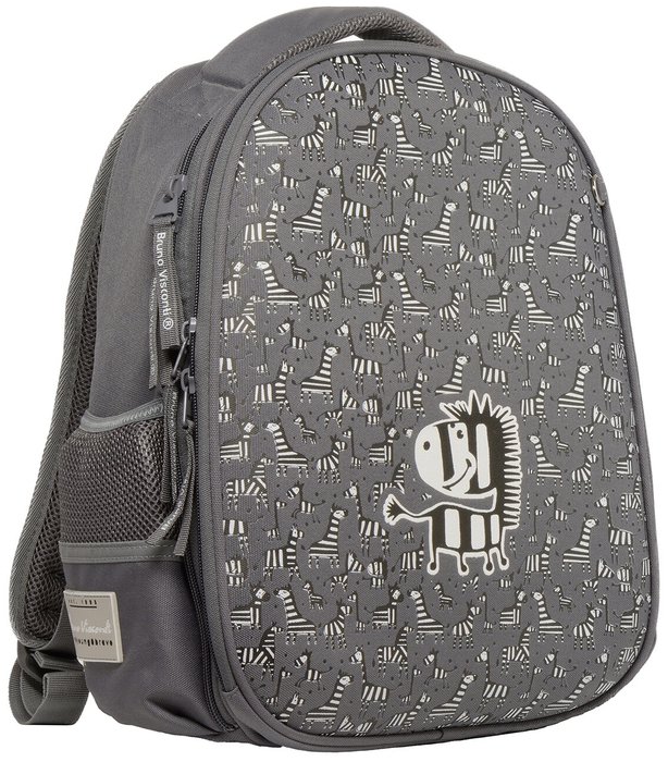 

Рюкзак BrunoVisconti серый ПОЛОСАТЫЙ ДРУГ Арт. 12-001-075/05, облегченная капсула Kids