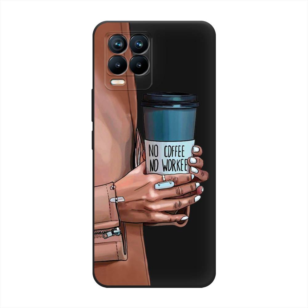 фото Матовый силиконовый чехол "no coffee" на realme 8 pro awog