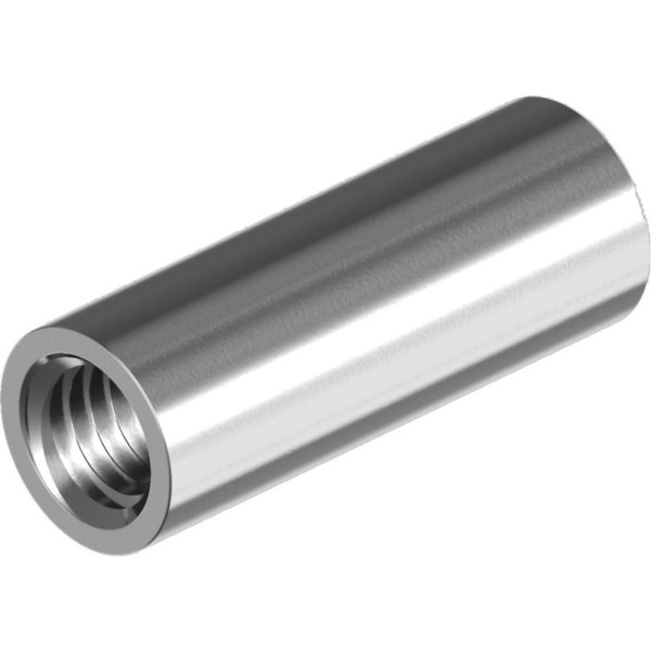 Цилиндр соединительный с внутренней резьбой  М6 х 18 мм внешний диаметр 8 мм (2 штуки)