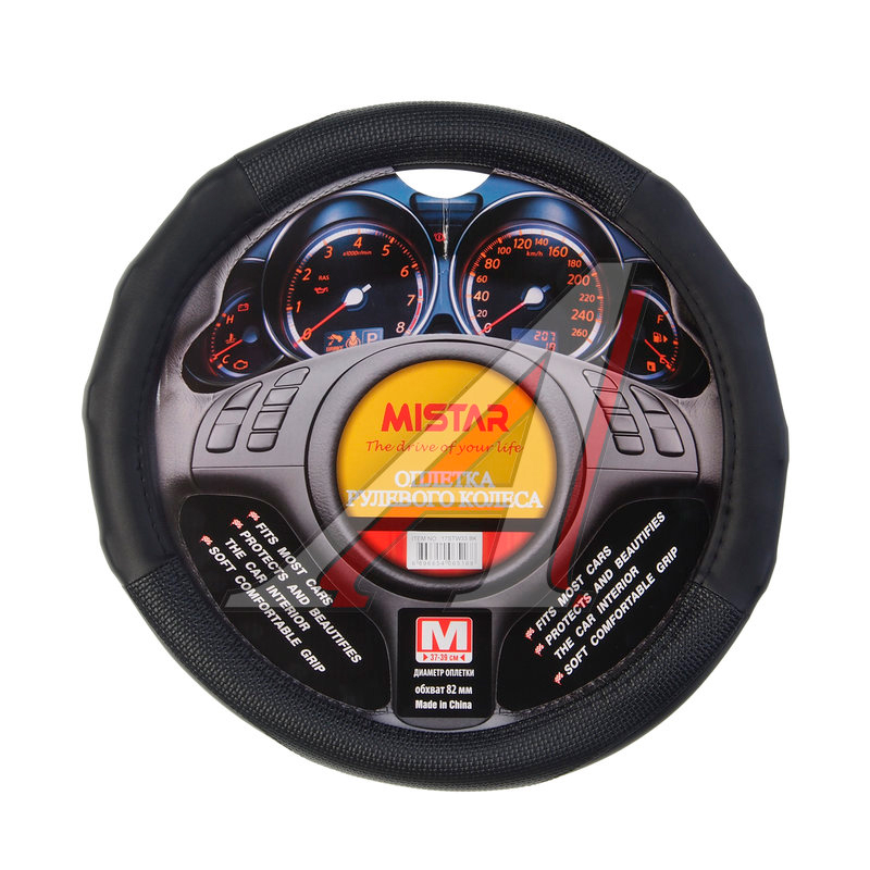 

Оплетка руля (M) 37-39см черная MISTAR MIS-17STW33 BK (M)