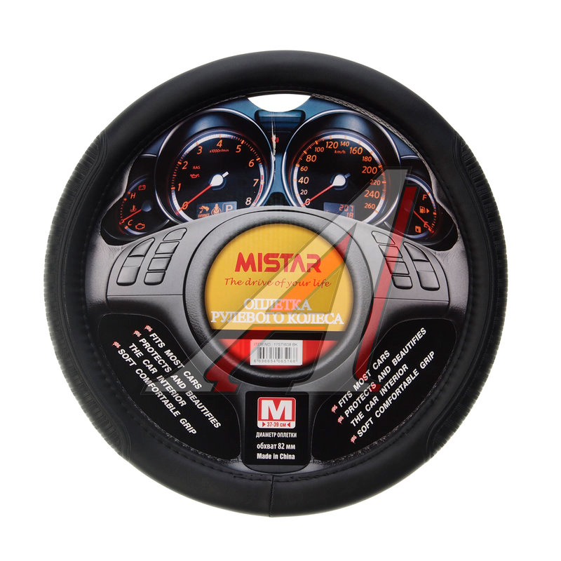 

Оплетка руля (M) 37-39см черная MISTAR MIS-17STW38 BK (M)