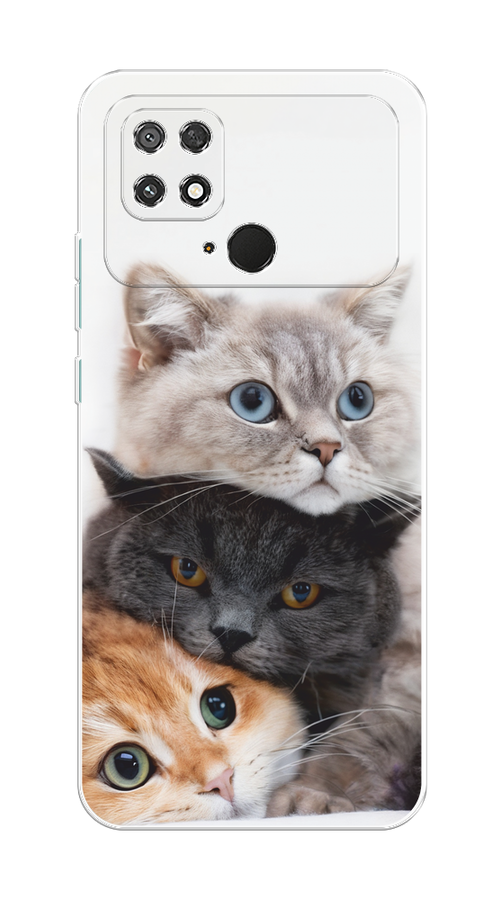

Чехол на Xiaomi Poco C40 "Пушистые мордашки", Серый;черный;оранжевый, 315850-1