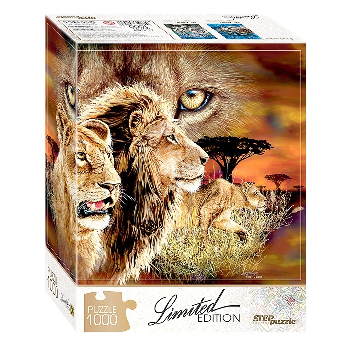 

Step Puzzle 1000 Найди 10 львов Limited Edition