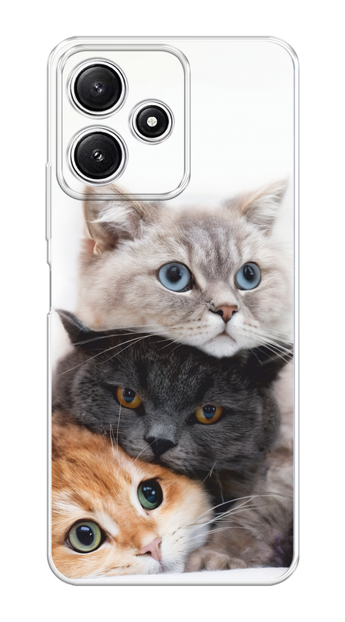 

Чехол на Xiaomi Redmi 12 5G/Redmi 12R/Poco M6 Pro 5G "Пушистые мордашки", Серый;черный;оранжевый, 319750-1