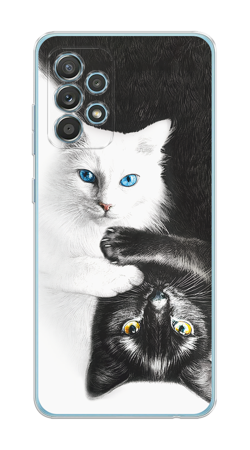 

Чехол на Samsung Galaxy A33 5G "Коты Инь-Янь", Черный;белый;голубой, 2104450-1