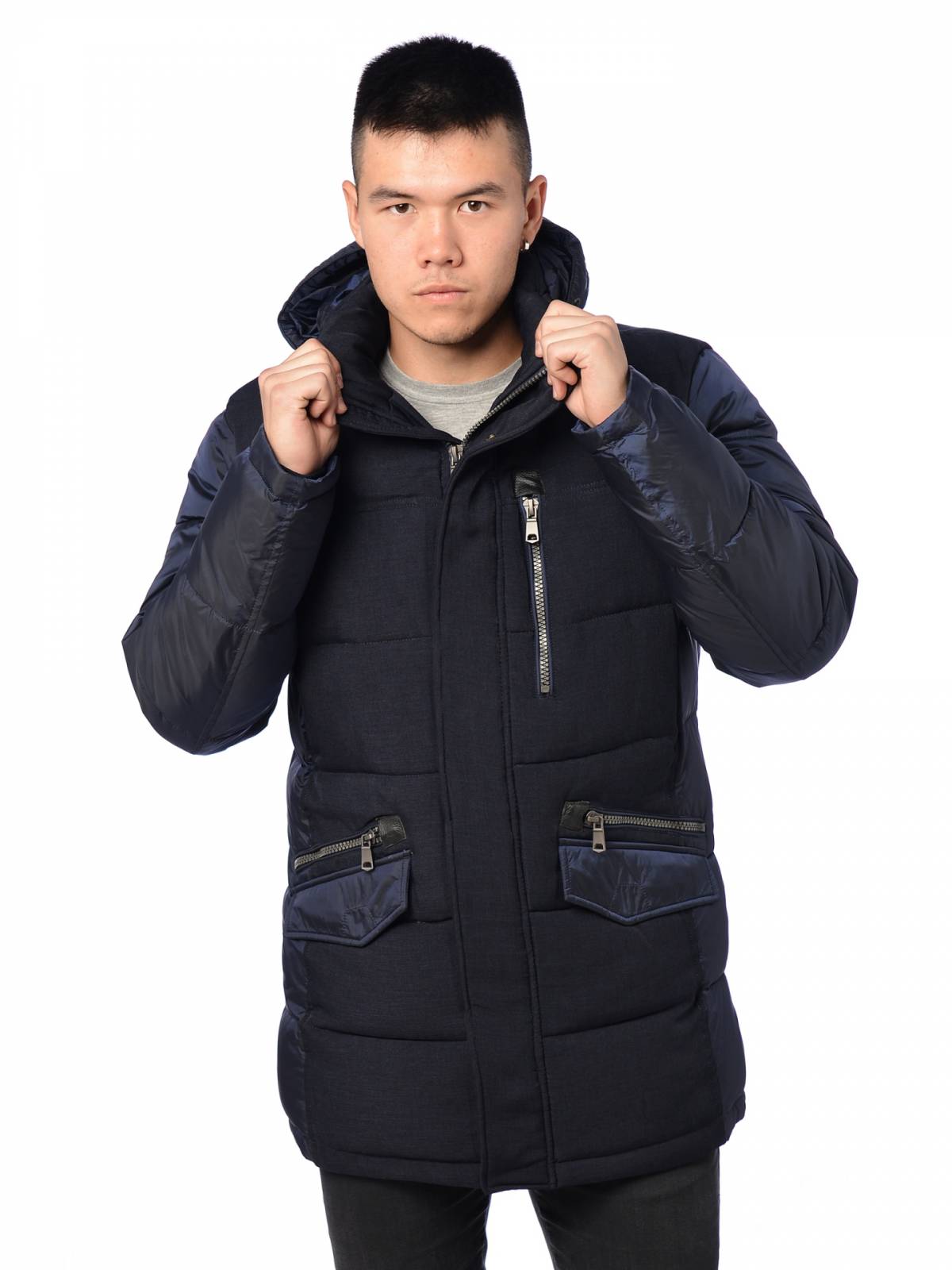 Зимняя куртка мужская Fanfaroni 3185 синяя 48 RU