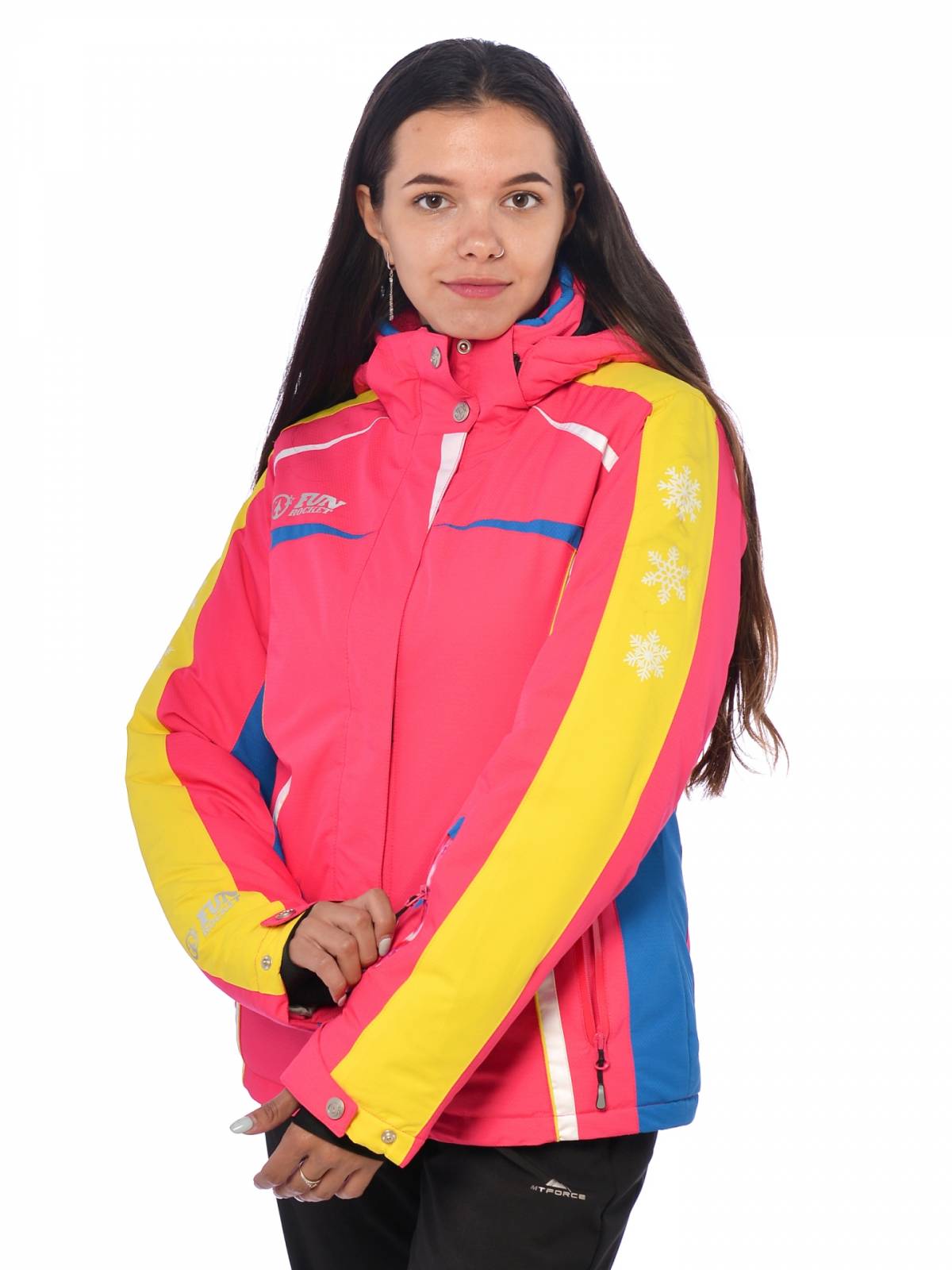 Горнолыжная куртка женская FUN ROCKET 14862 размер 50, розовый