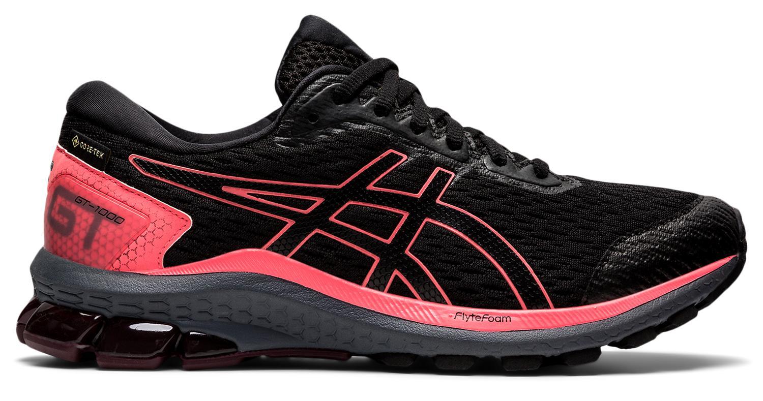 фото Кроссовки женские asics gt-1000 9 g-tx черные 7.5 us