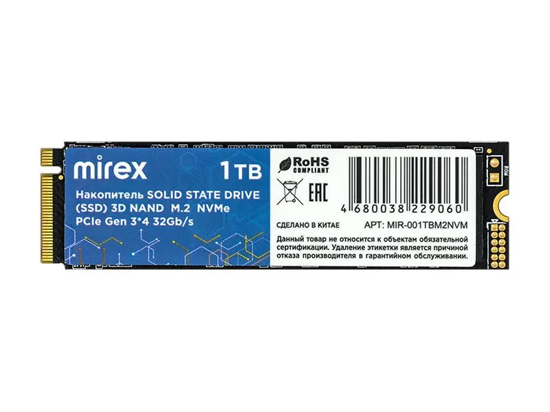 SSD накопитель MIREX 13640-001TBM2NVM M.2 2280 1 ТБ