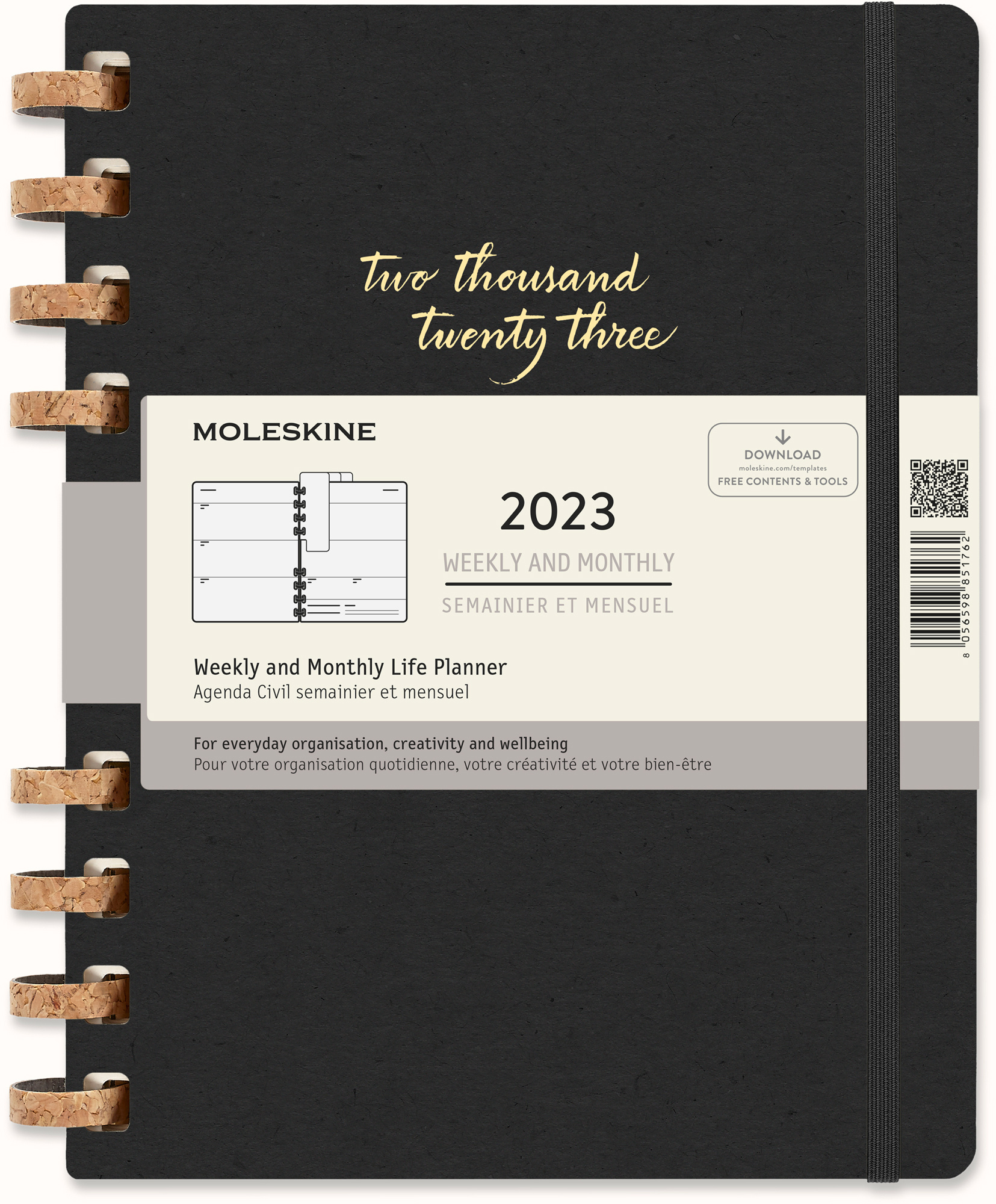 

Еженедельник Moleskine SPIRAL XL 204х252мм 200стр. спираль черный