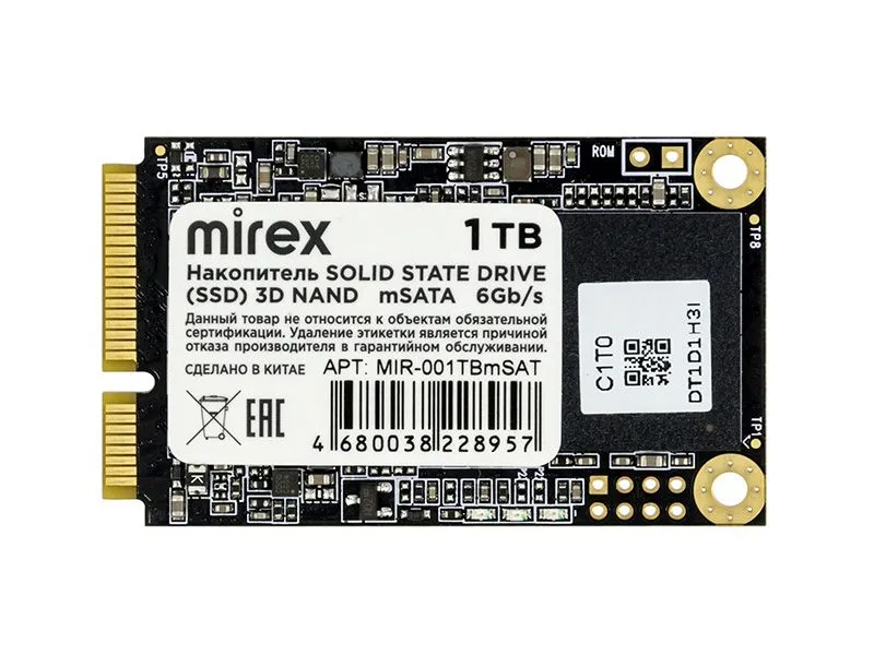 SSD накопитель MIREX 13640-001TBmSAT M.2 2242 1 ТБ