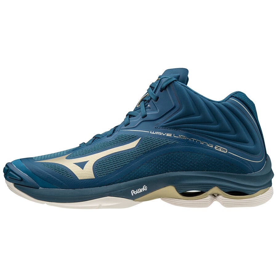 

Кроссовки мужские Mizuno Wave Lightning Z6 Mid синие 5 UK, Wave Lightning Z6 Mid