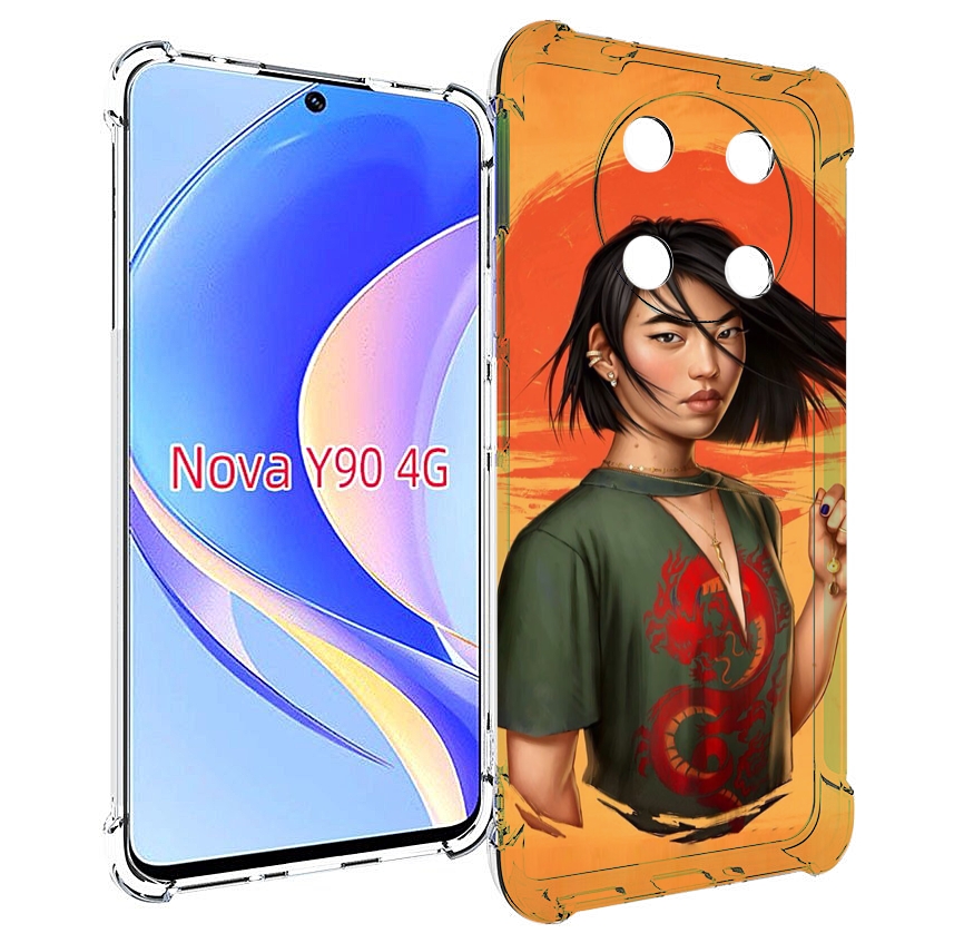 

Чехол MyPads девушка-в-оранжевом-фоне женский для Huawei Nova Y90 (CTR-LX1) / Enjoy 50 Pro, Tocco