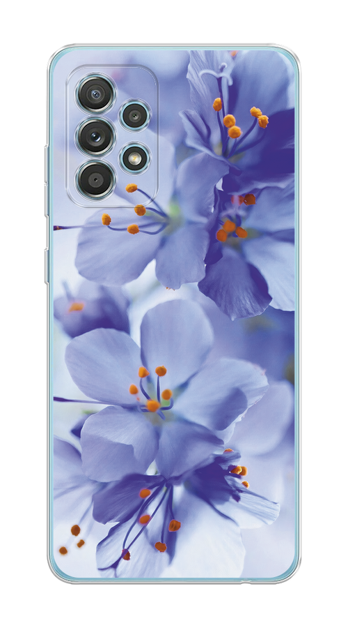 

Чехол на Samsung Galaxy A33 5G "Фиолетовые цветки", Фиолетовый;синий, 2104450-1