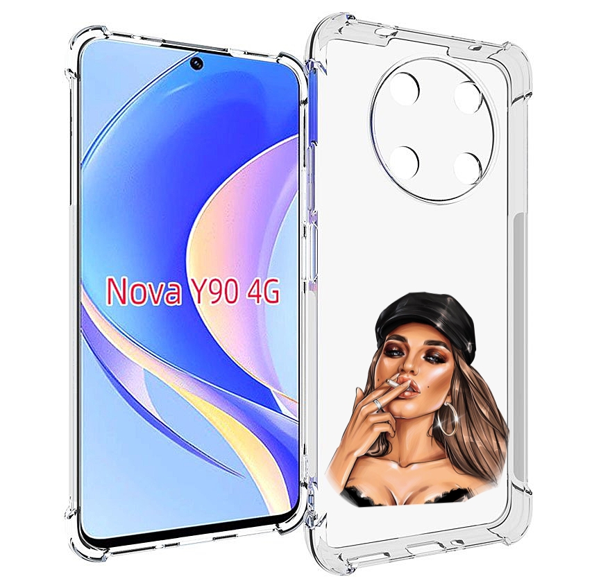 

Чехол MyPads девушка-в-шапке-с-сигаретой для Huawei Nova Y90 (CTR-LX1) / Enjoy 50 Pro, Tocco