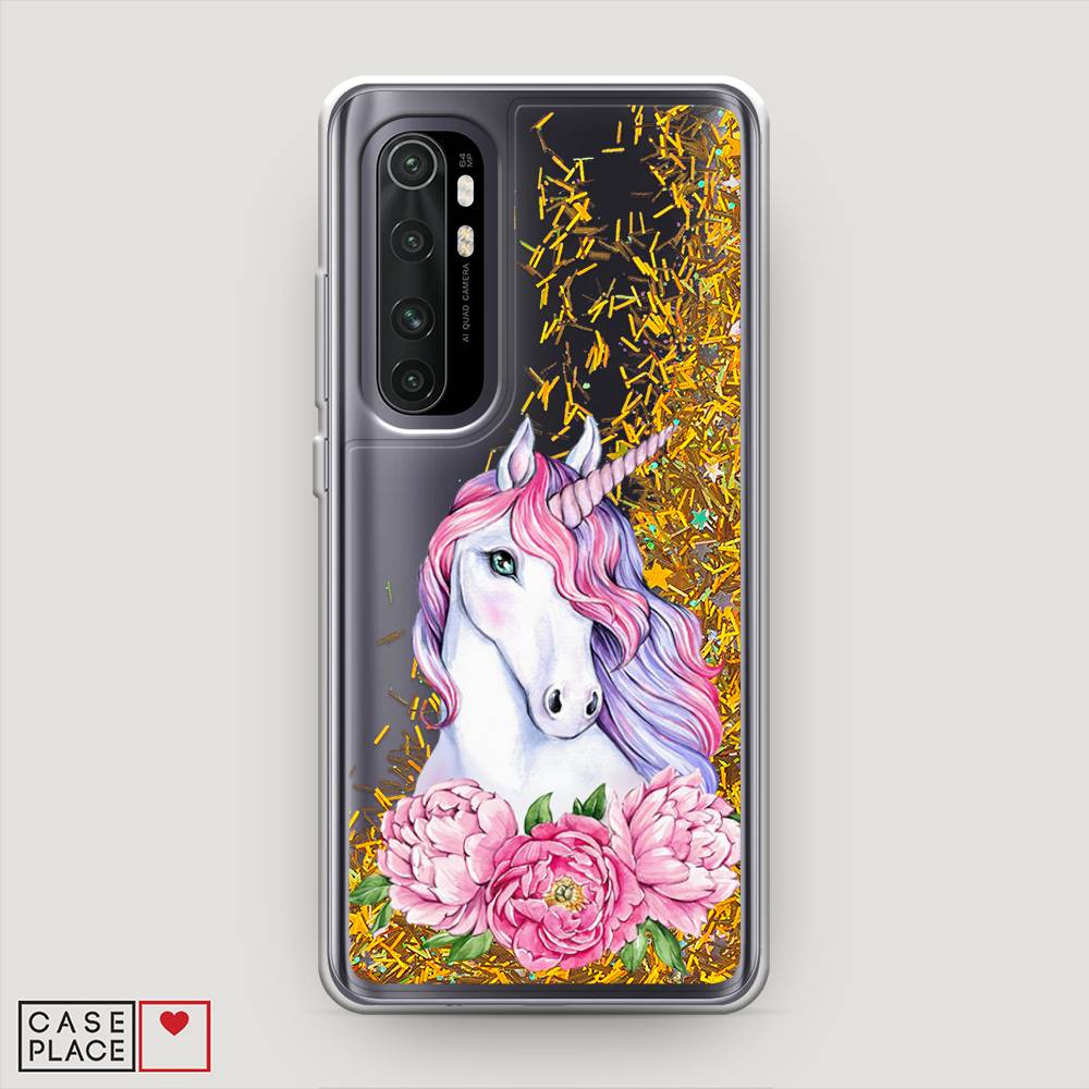 

Чехол Awog на Xiaomi Mi Note 10 Lite "Единорог с пионами", Разноцветный, 38490-1