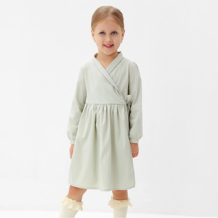 

Платье для девочки MINAKU: Cotton collection цвет фисташковый, рост 116 см, Зеленый