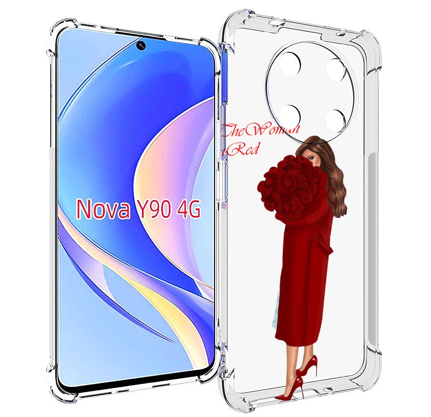 

Чехол MyPads девушка-полностью-в-красном женский для Huawei Nova Y90 (CTR-LX1), Tocco