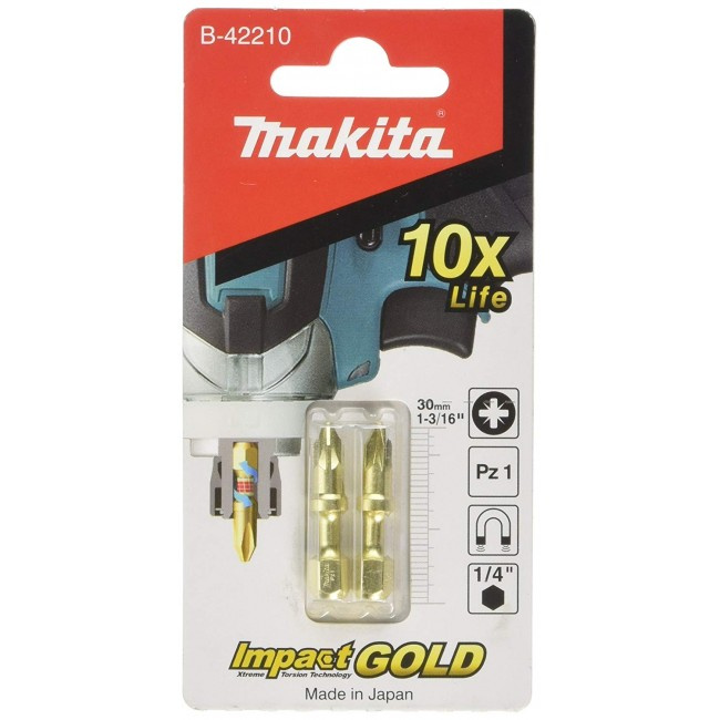 

Насадка PZ1 х 30 мм, E-form (MZ), Makita Impact Gold ShorTon, B-42210, 2 шт.