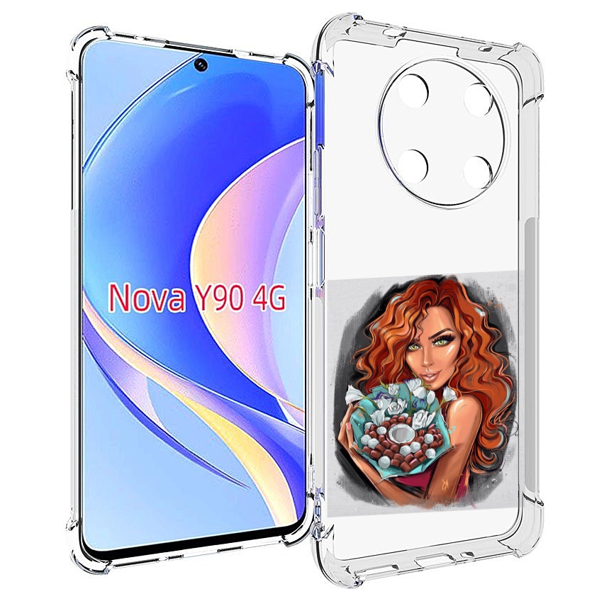 

Чехол MyPads девушка-с-кокосовым-букетом женский для Huawei Nova Y90 (CTR-LX1), Tocco