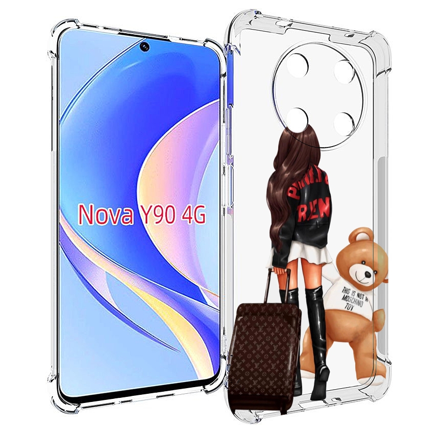 

Чехол MyPads девушка-с-модным-чемоданом женский для Huawei Nova Y90 (CTR-LX1), Tocco