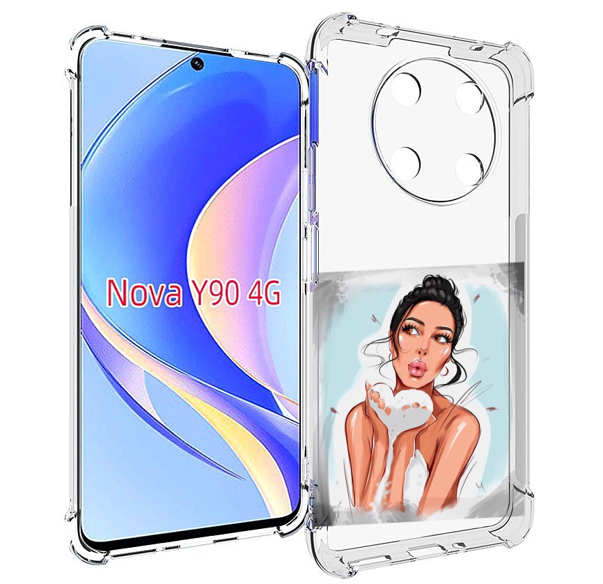 

Чехол MyPads девушка-с-пеной женский для Huawei Nova Y90 (CTR-LX1) / Enjoy 50 Pro, Tocco
