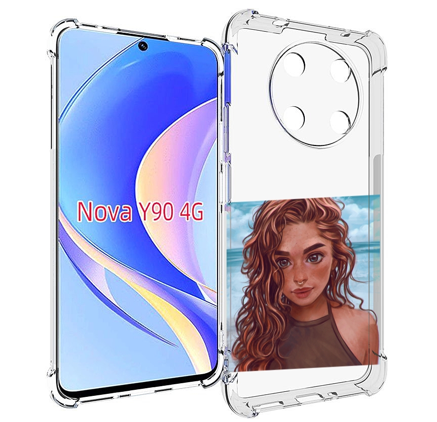 

Чехол MyPads девушка-с-пирсингом-на-море женский для Huawei Nova Y90 (CTR-LX1), Tocco