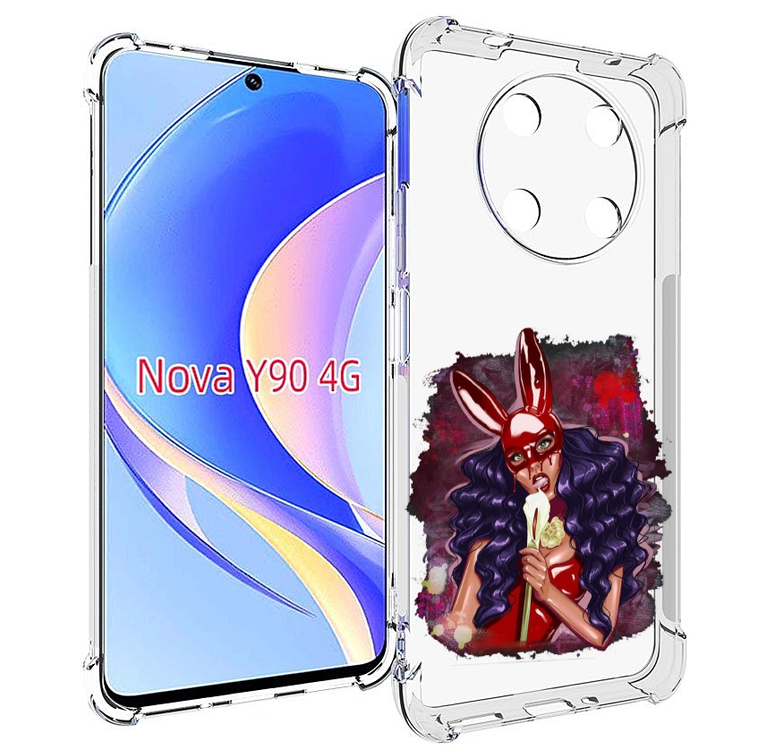 

Чехол MyPads девушка-с-текучей-маской женский для Huawei Nova Y90 (CTR-LX1) / Enjoy 50 Pro, Tocco