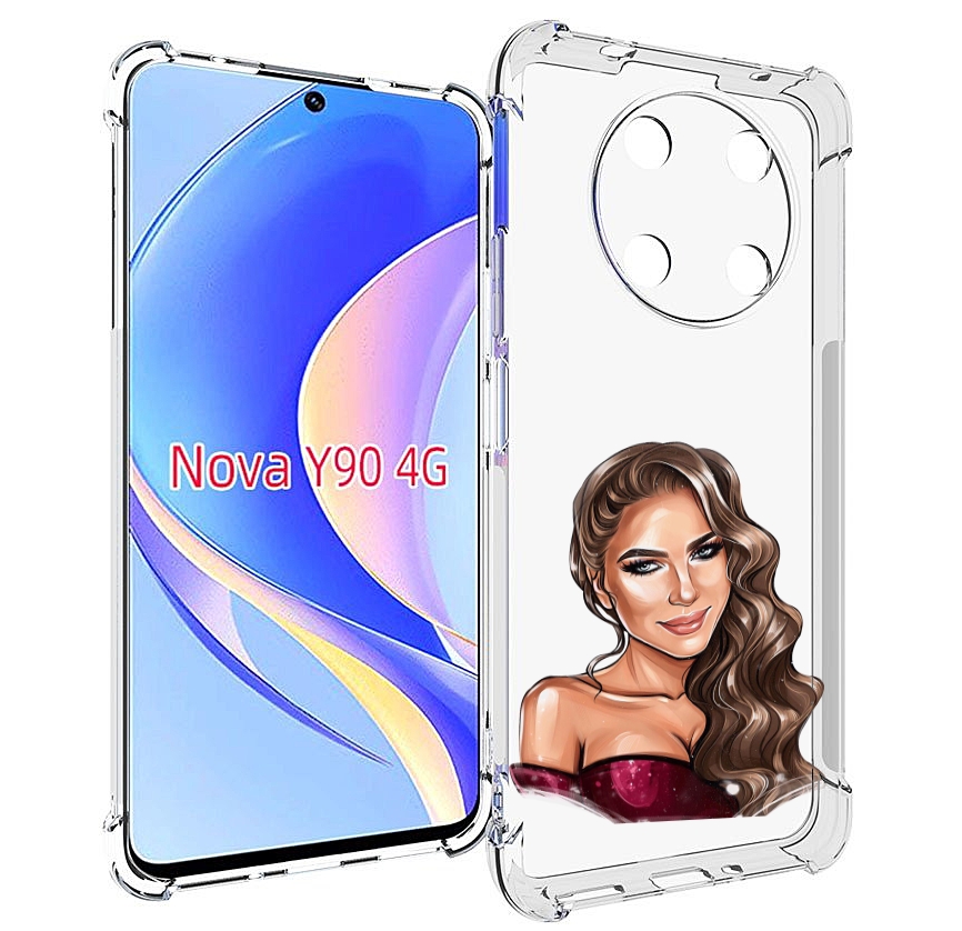 

Чехол MyPads девушка-с-улыбкой женский для Huawei Nova Y90 (CTR-LX1) / Enjoy 50 Pro, Tocco