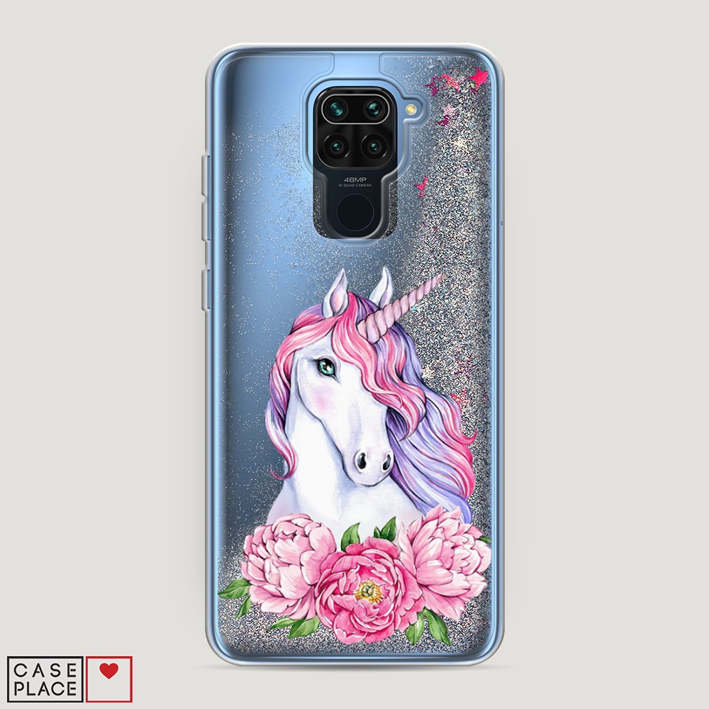 

Чехол Awog на Xiaomi Redmi 10X 4G/Note 9 "Единорог с пионами", 38291-1