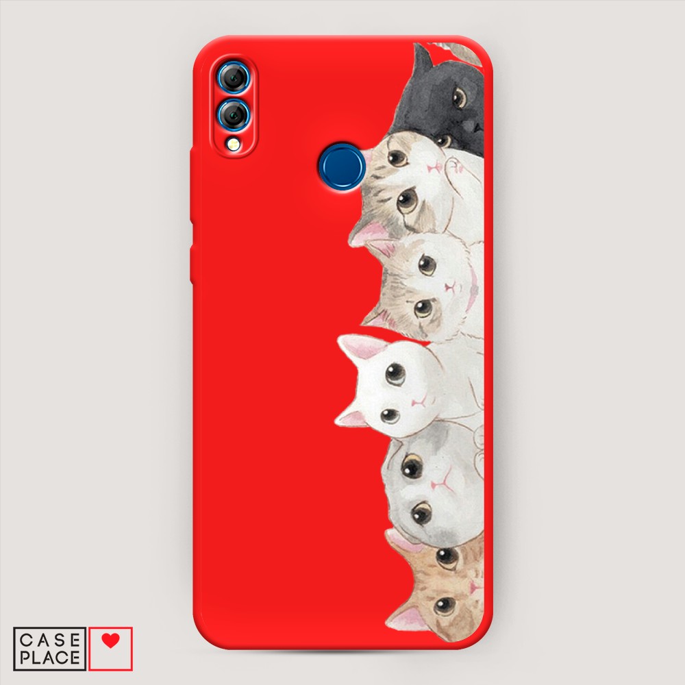 

Матовый силиконовый чехол "Звездочки графика белая" на Honor 7X, Звездочки графика белая