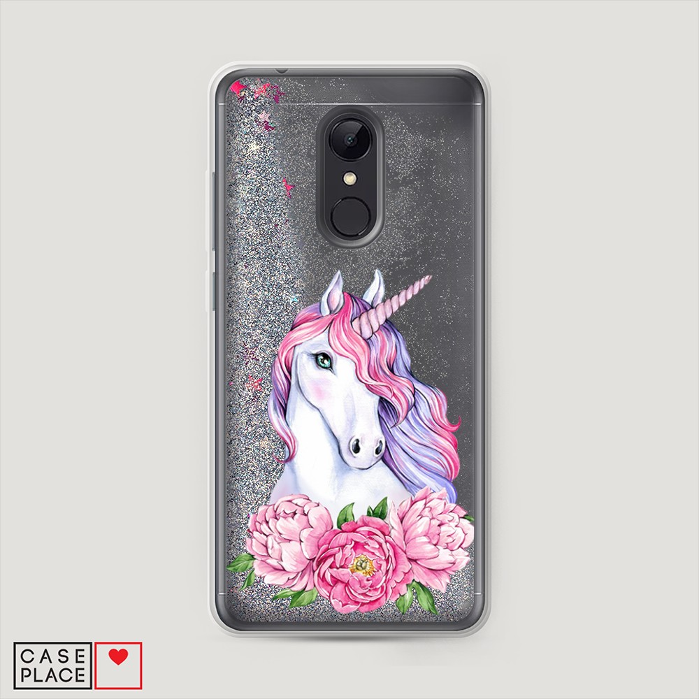 

Чехол Awog на Xiaomi Redmi 5 "Единорог с пионами", Разноцветный, 33091-1