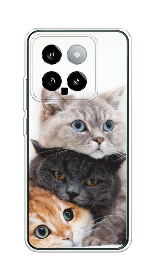 

Чехол на Xiaomi 14 "Пушистые мордашки", Серый;черный;оранжевый, 320350-1