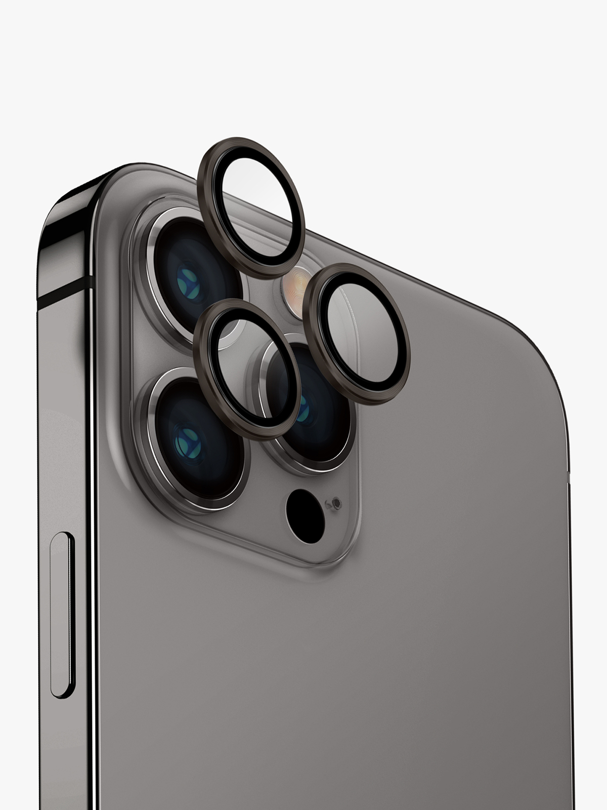 Защитное стекло Uniq для камеры iPhone 15 Pro Optix Camera Lens protector Aluminium Grey