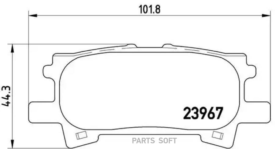 

Тормозные колодки brembo задние P83068