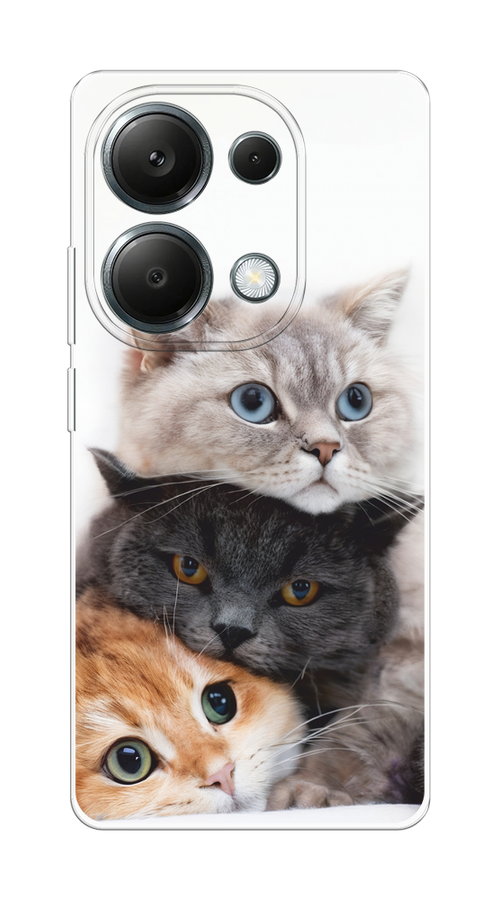 

Чехол на Xiaomi Redmi Note 13 Pro 4G "Пушистые мордашки", Серый;черный;оранжевый, 321650-1