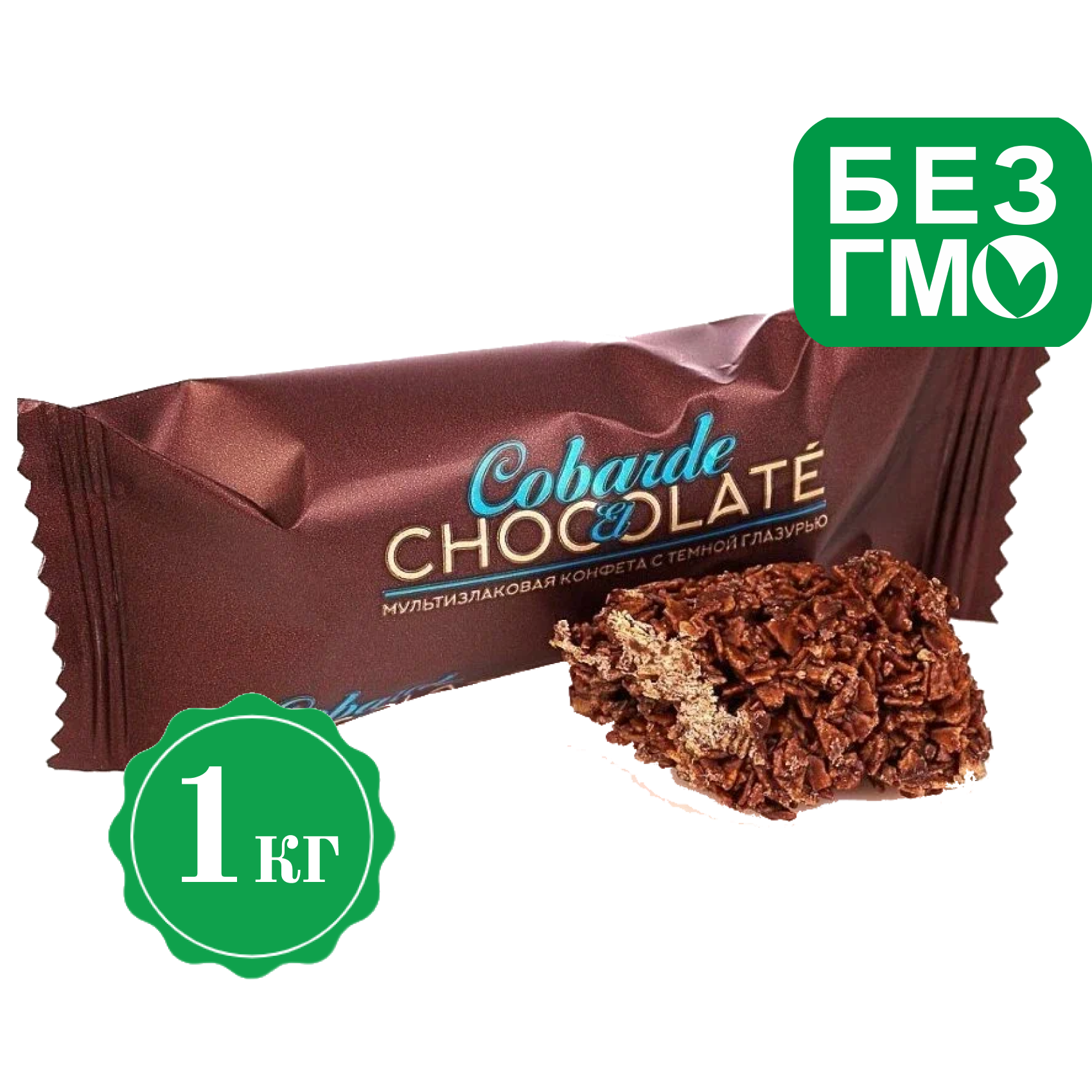 Конфеты мультизлаковые Co barre de Chocolat темная глазурь, 1 кг