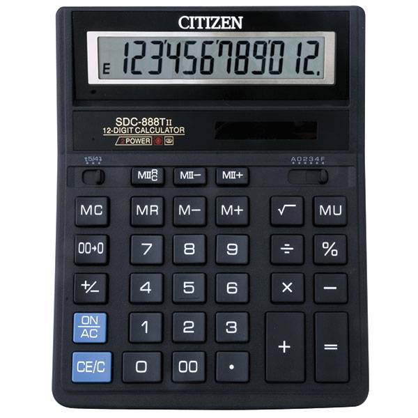 

Калькулятор CITIZEN SDC-888T 12 р черный бухгалтерский