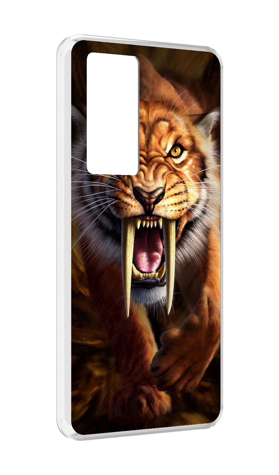 

Чехол MyPads саблезубый злой тигр для Realme GT Master Explorer Edition, Прозрачный, Tocco