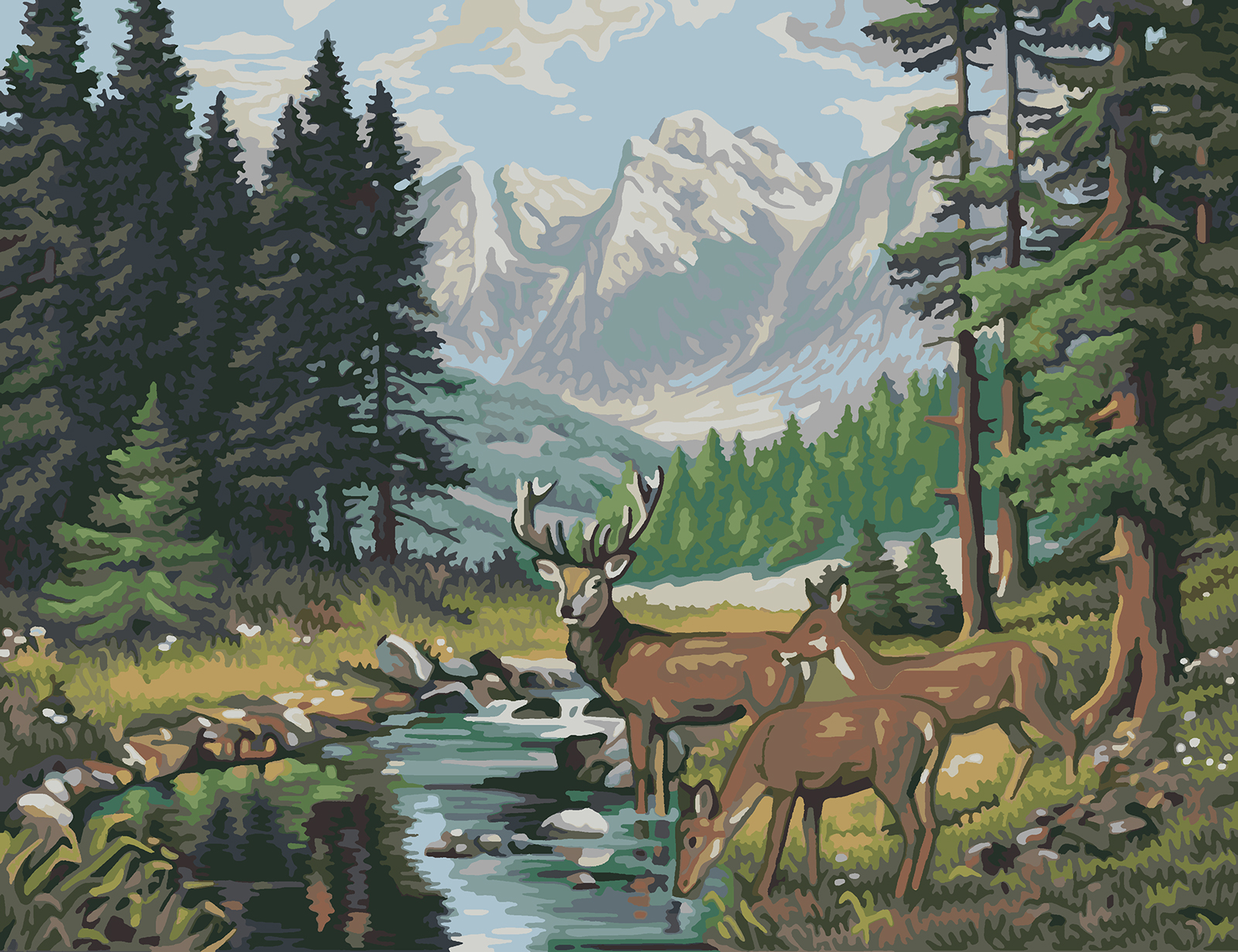 

Картина по номерам Красиво Красим Идиллия В Горах 80х100см, Идиллия В Горах