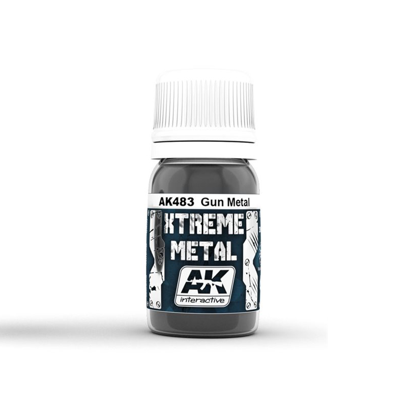 фото Краска ak interactive xtreme metal gun metal металлик металл орудий